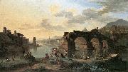 HEUSCH, Jacob de River View with the Ponte Rotto sg Spain oil painting artist